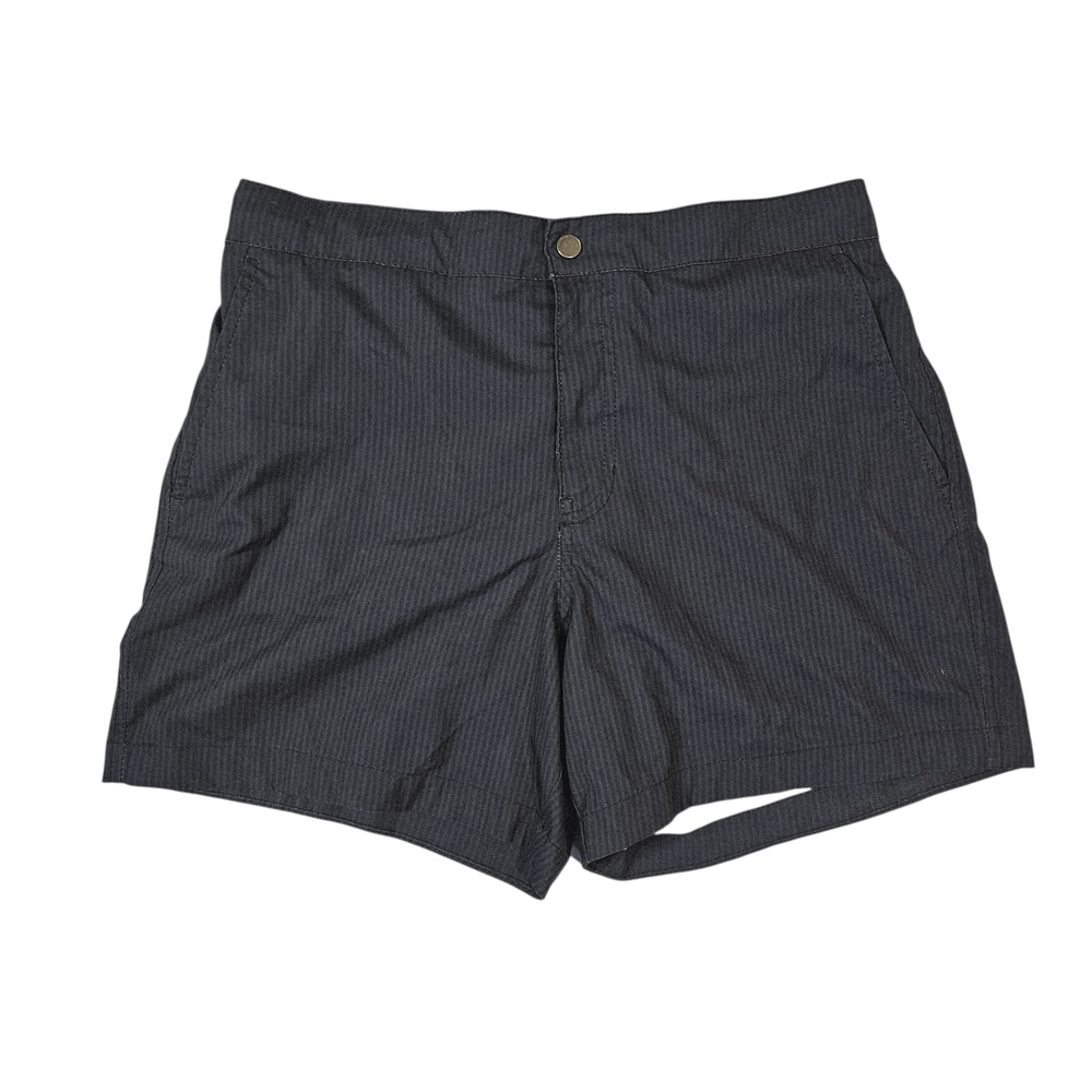 Abercrombie & Fitch Dark Blue Striped Hybrid Shorts Sz Medium Lined